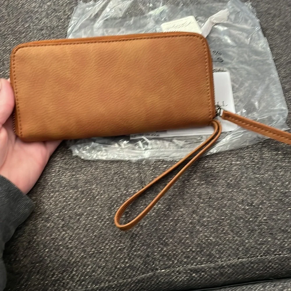 NWT free people distressed vegan wallet/wristlet
